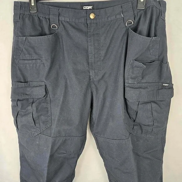 CQR Mens Tactical Cargo Pants Navy Blue Multi-Pocket Ripstop Work Pants 42-44x30 - Picture 4 of 6